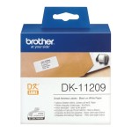 Etiquetas Originais Brother DK11209 62mm x 29mm pré-cortadas de direção pequenas Papel térmico