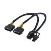 Cabo Alimentação Placa Gráfica Aisens 2x Molex Macho - Molex 6+2 PIN Macho/ 0.2m