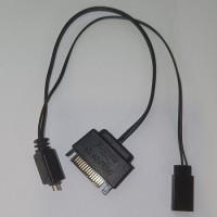 CONTROLADOR LEDS ARGB 5V E CABO EXTENSAO 3 PINOS - EM PRETO