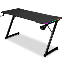 Mesa Gaming Alpha Gamer Gemina RGB Preta