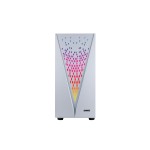 Caixa DANUBE KOLPA- ATX Gaming - Vidro temperado, Branca 1xUSB 3.0+2 xUSB2.0 FAN 12CM ARGB