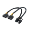 Cabo Alimentação Placa Gráfica Aisens 2x Molex Macho - Molex 6+2 PIN Macho/ 0.2m